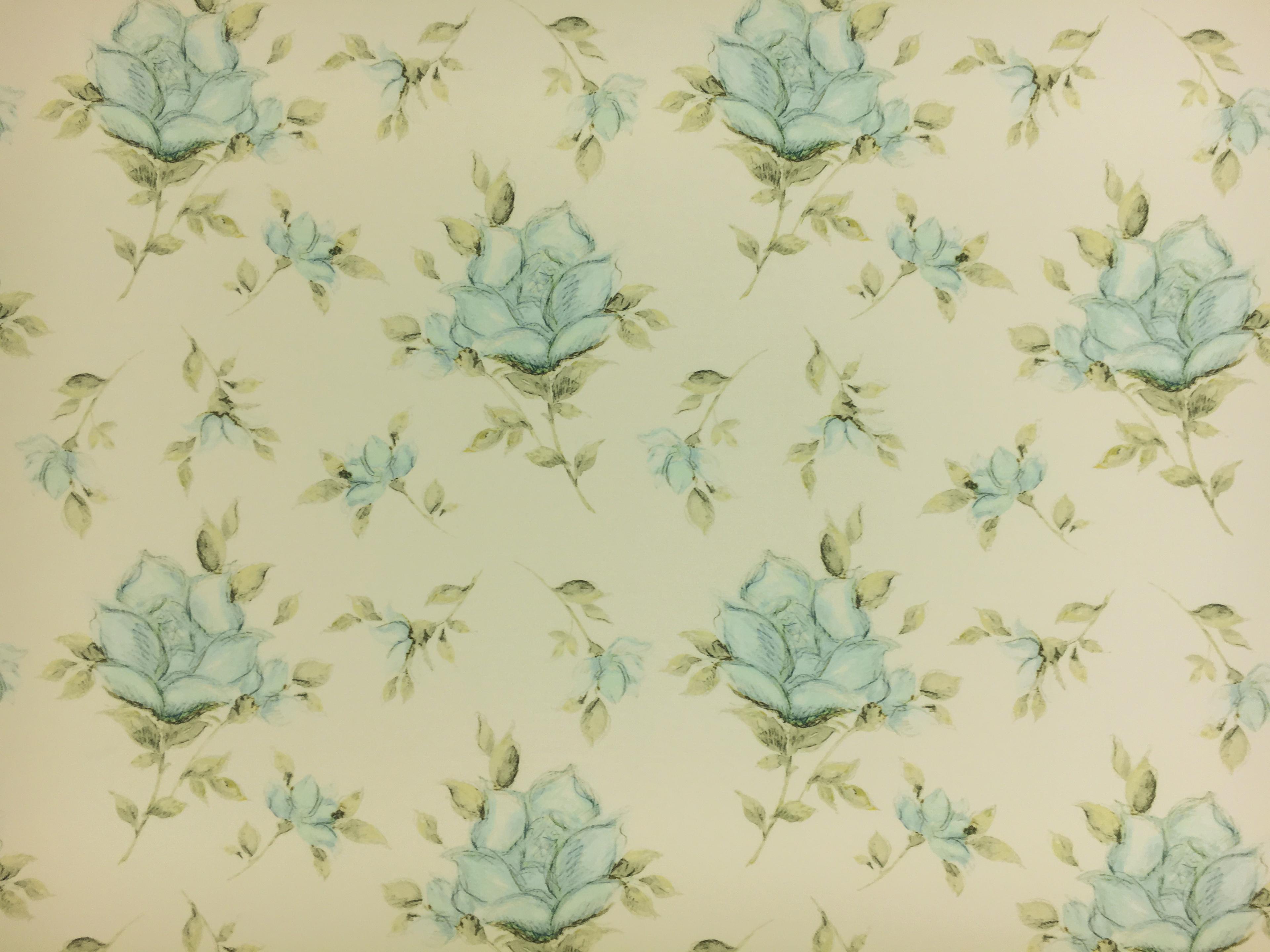 Printed Heavy Silk and Wool with Lightly Sketched Florals0