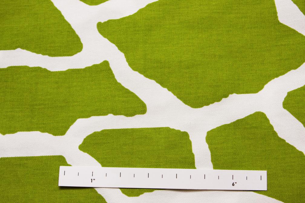 Cotton Canvas Giraffe Print in Chartreuse1