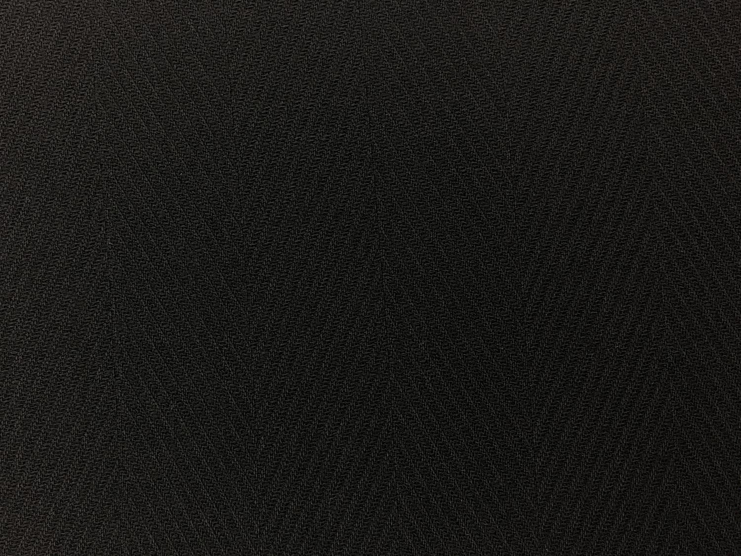 Wool Crepe Herringbone In Black 1