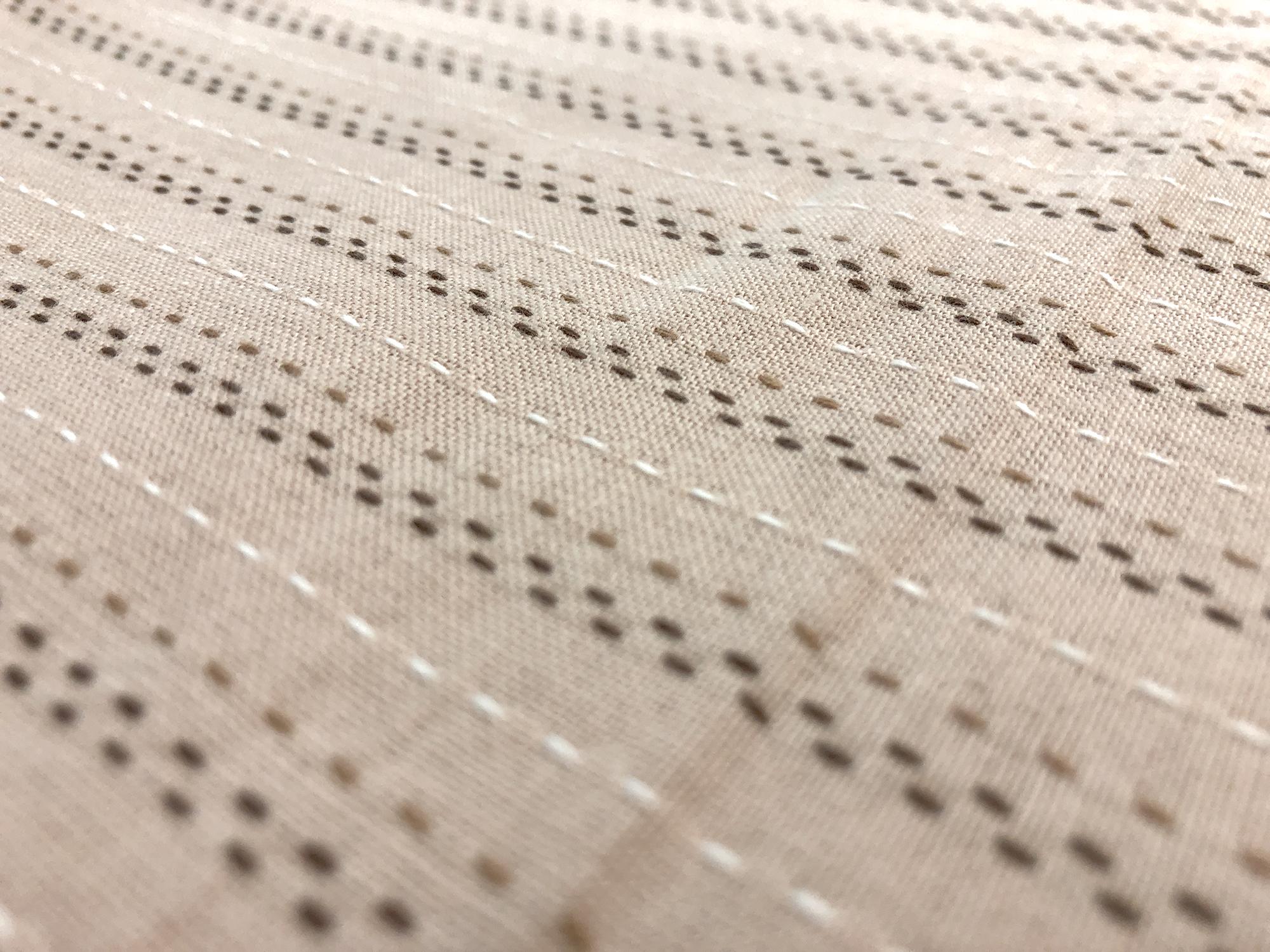 Beige Pinstripe Cotton Woven Novelty 2