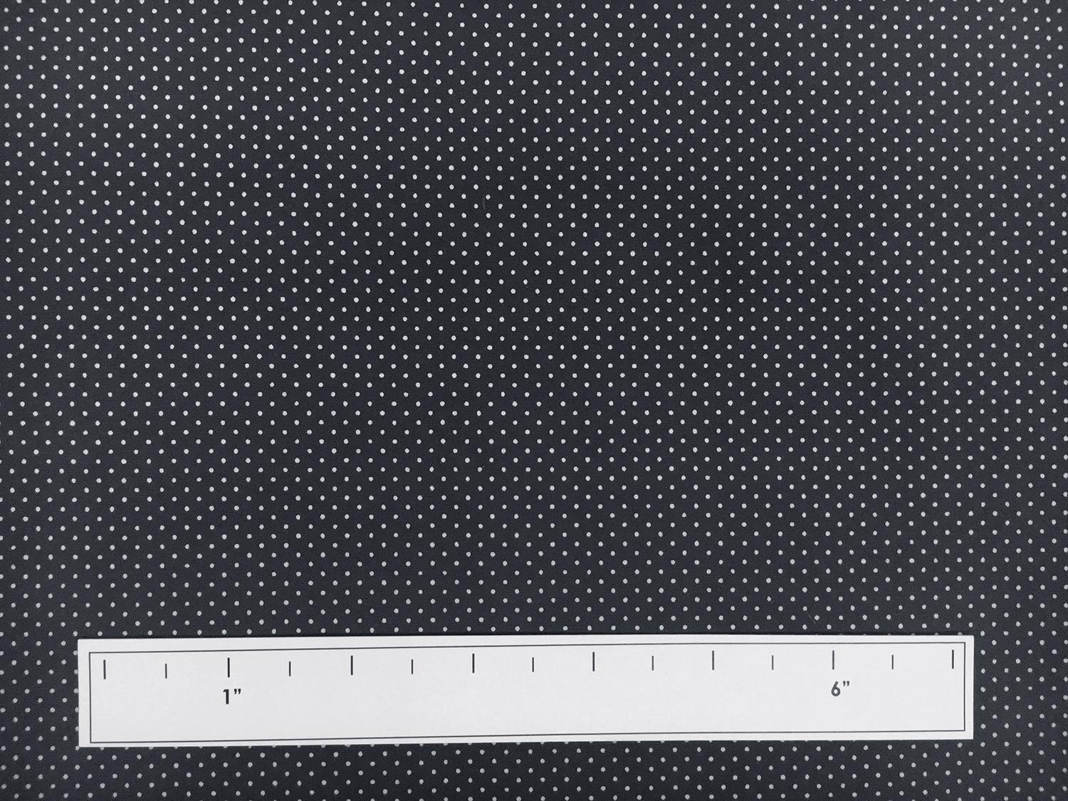 Cotton Broadcloth Petite Dot Print in Charcoal1