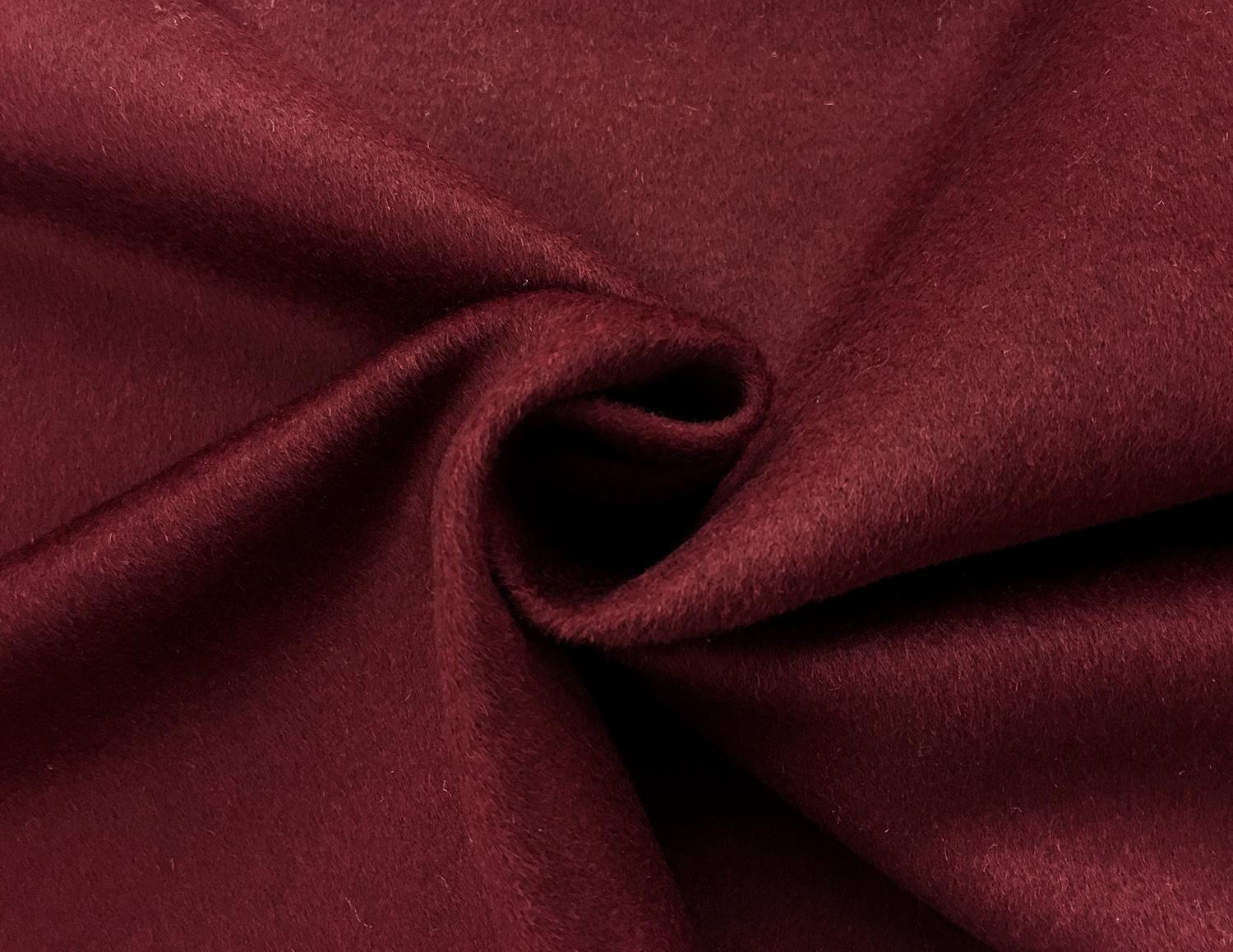 Virgin Wool Coating in Bordeaux1