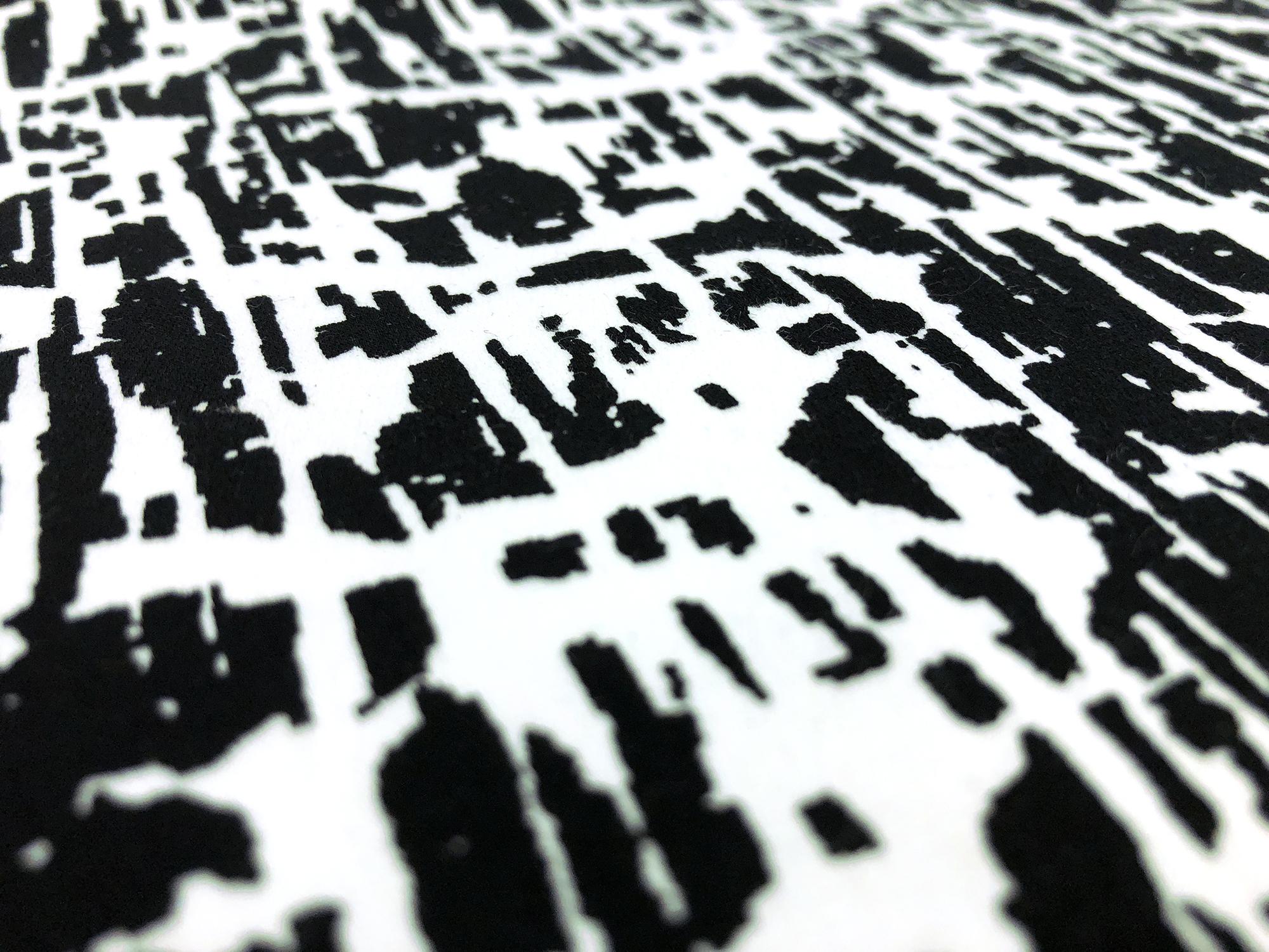 Designer Black and White Cotton Heavy Sateen Print2