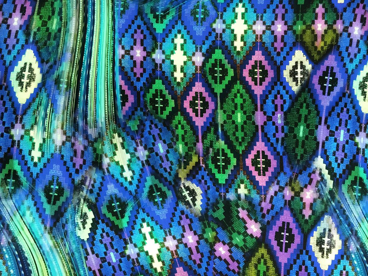 Printed Silk Charmeuse0