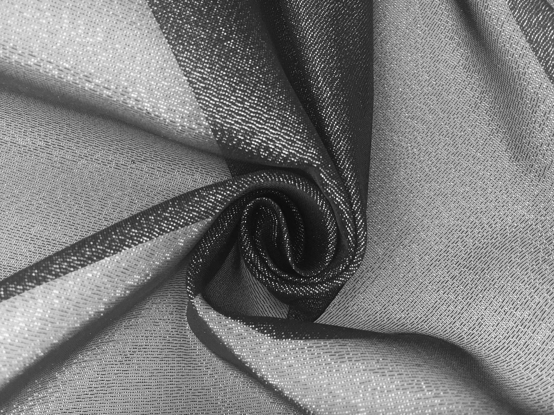 Italian Metallic Crinoline in Dark Silver0