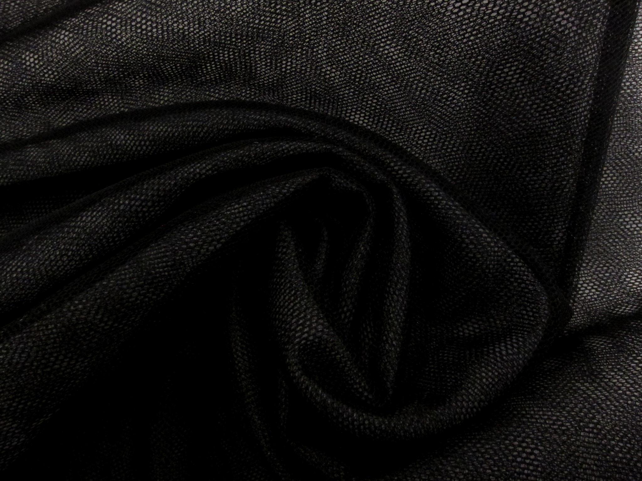 Italian Nylon Tulle in Nero0