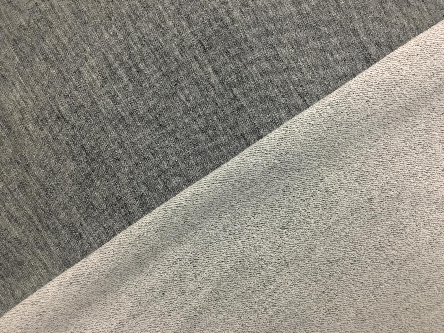 Japanese Cotton French Terry in Medium Heather Grey0