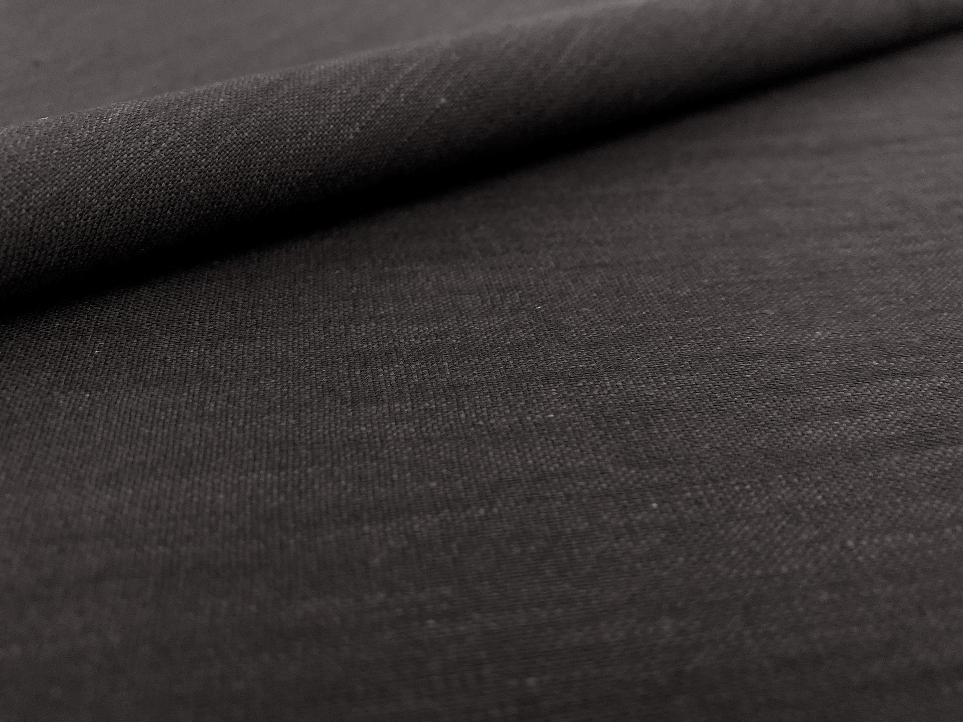 Stretch Linen Rayon Blend in Black0