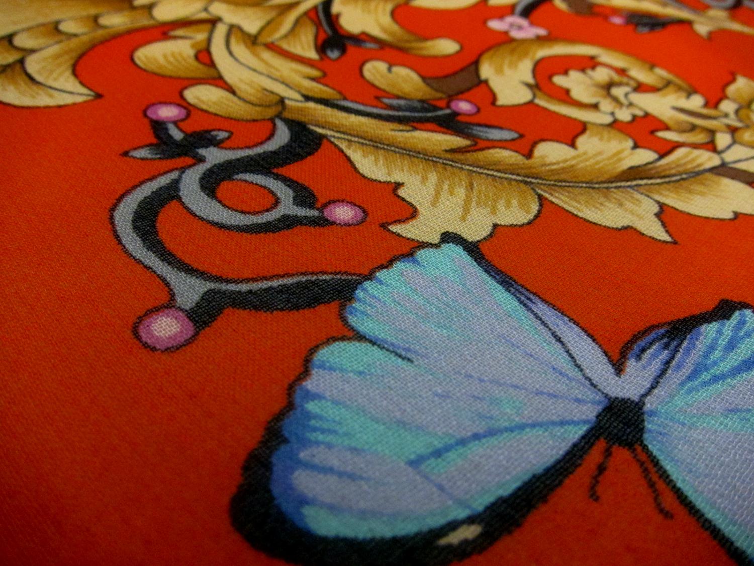 Silk Chiffon in Butterfly Print2