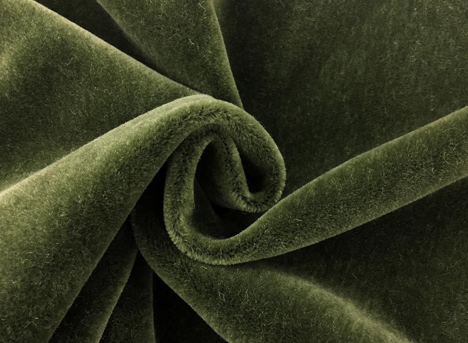 Nevada Mohair Velvet in Olive Green0