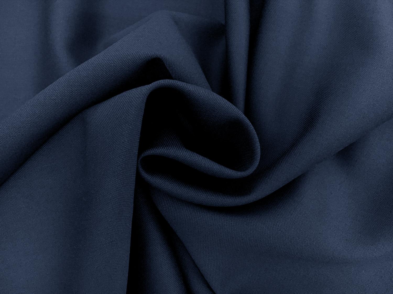 Poly Wool Stretch Gabardine in Classic Navy1
