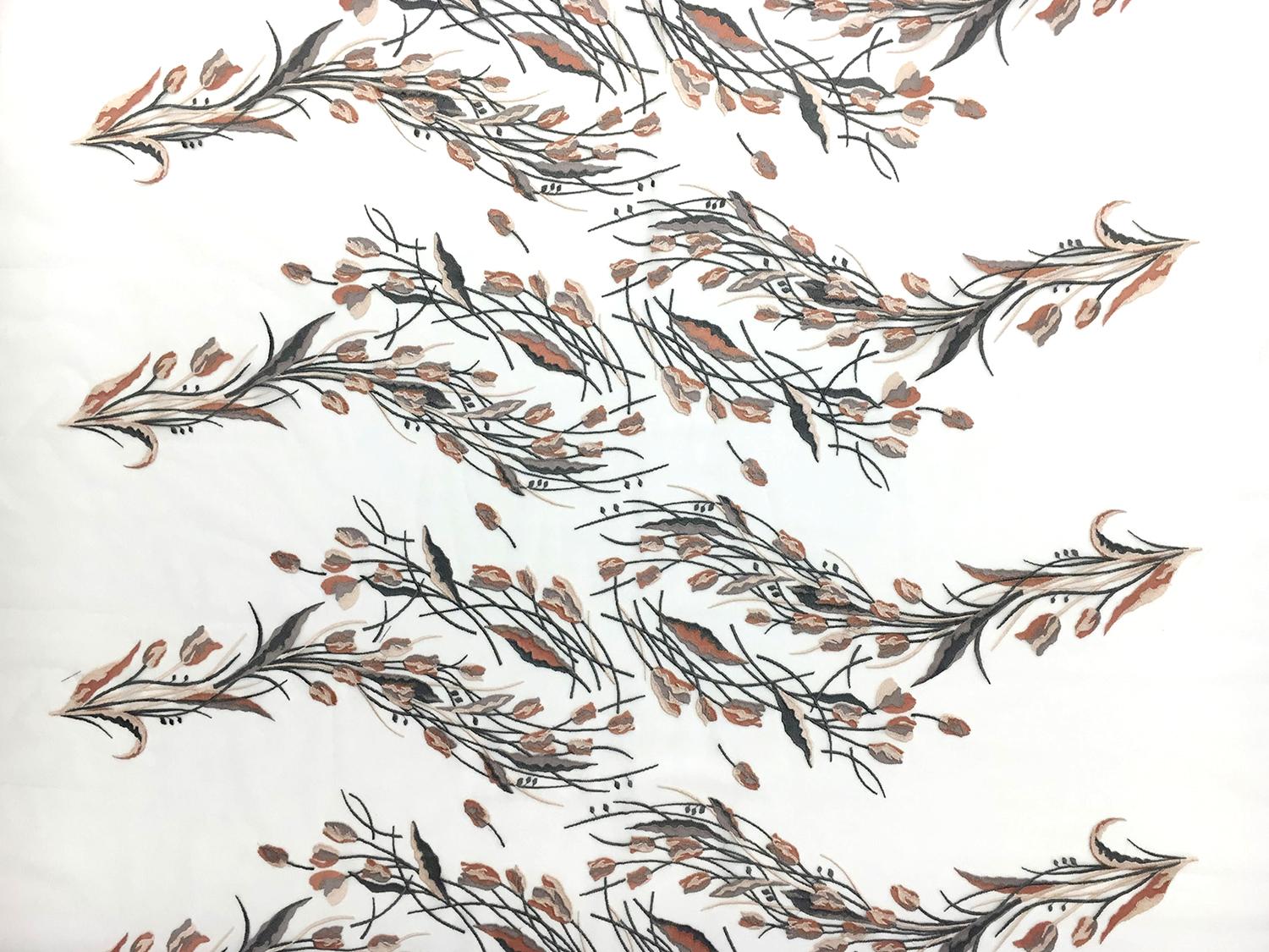 Metallic Embroidered Tulle0