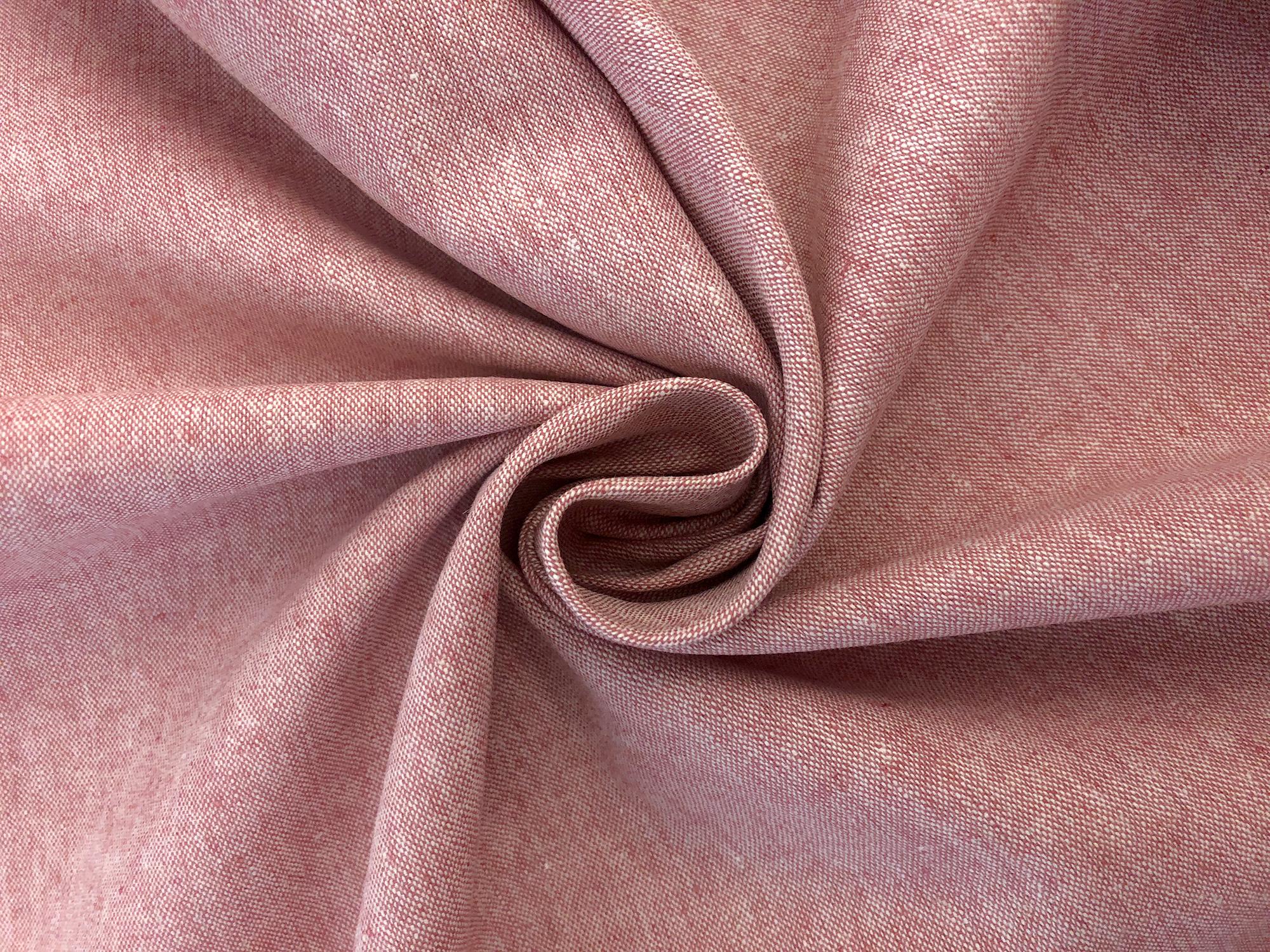 Yarn Dyed Linen Cotton Blend in Berry1