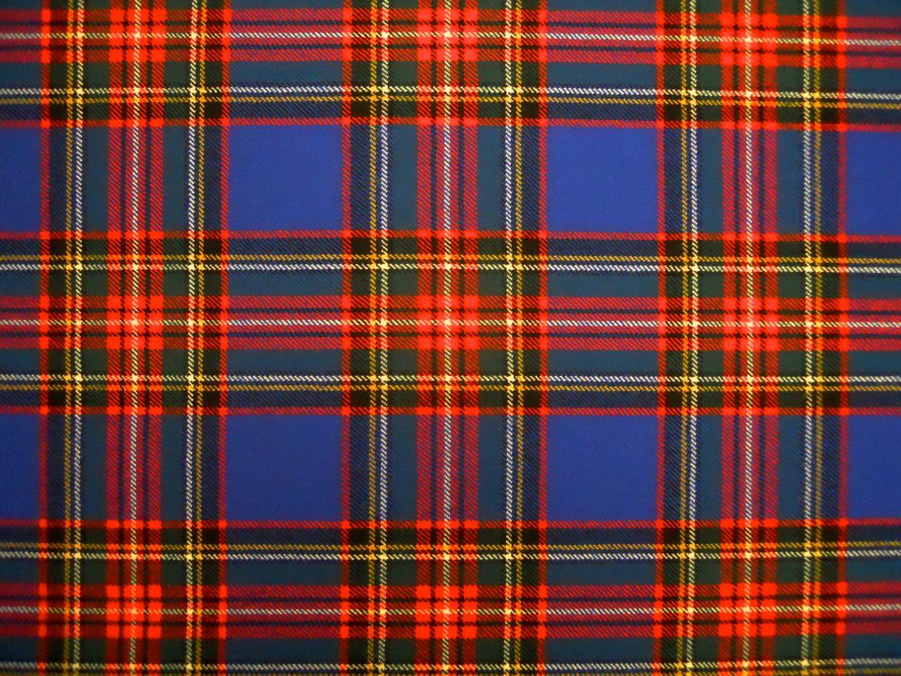 Austrian Virgin Wool Tartan Plaid in Royal