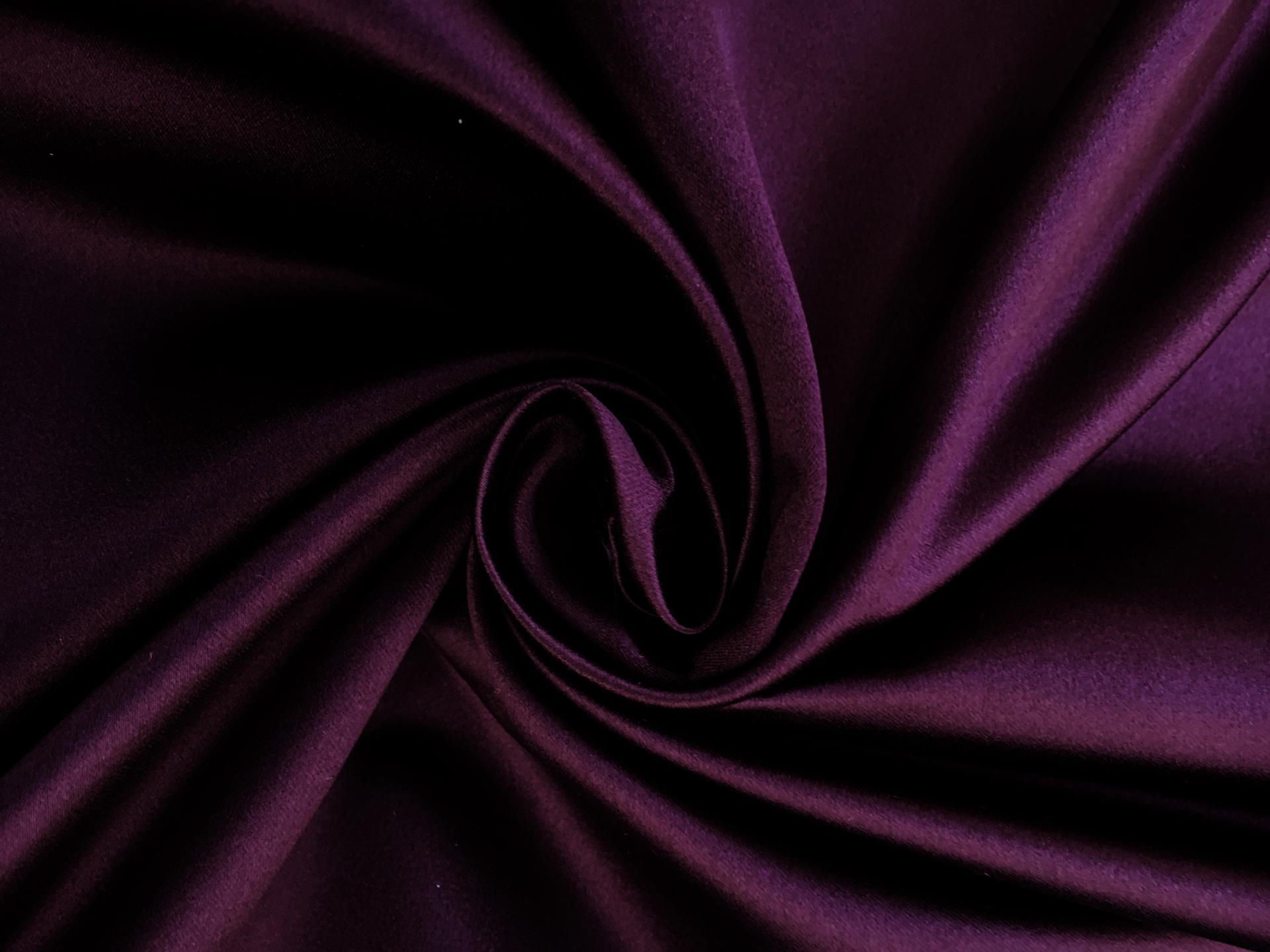 Italian Silk Duchesse Satin in Eggplant0