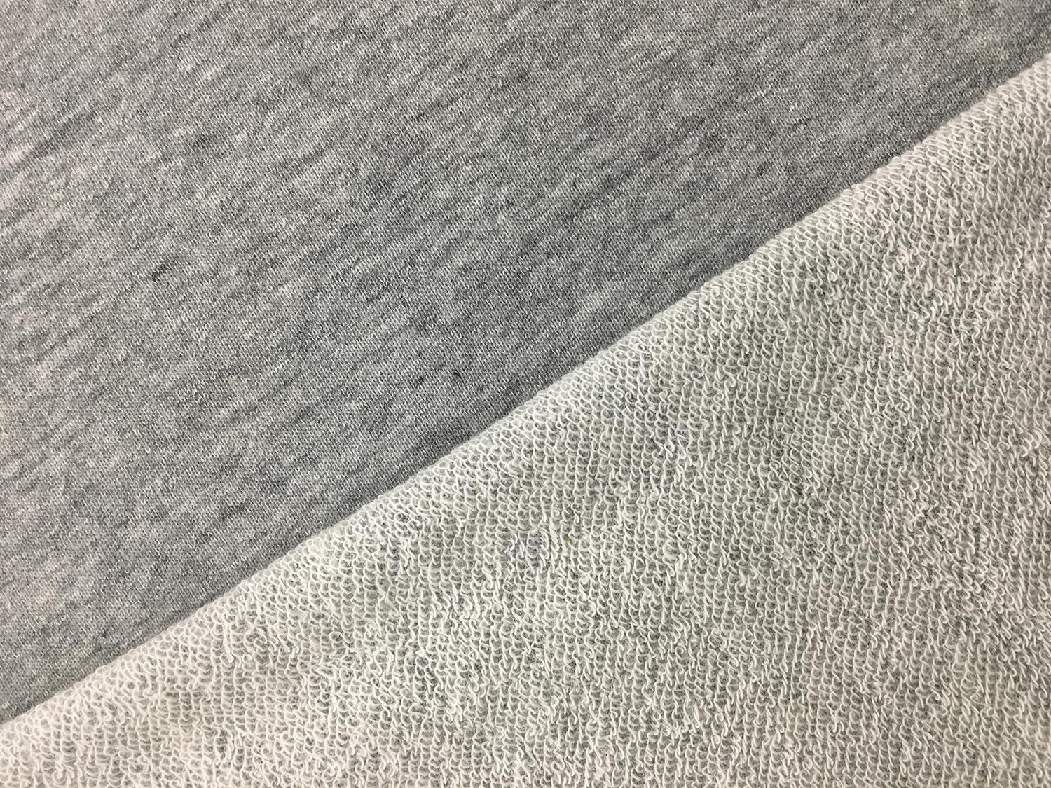 Japanese Cotton French Terry in Heather Grey2