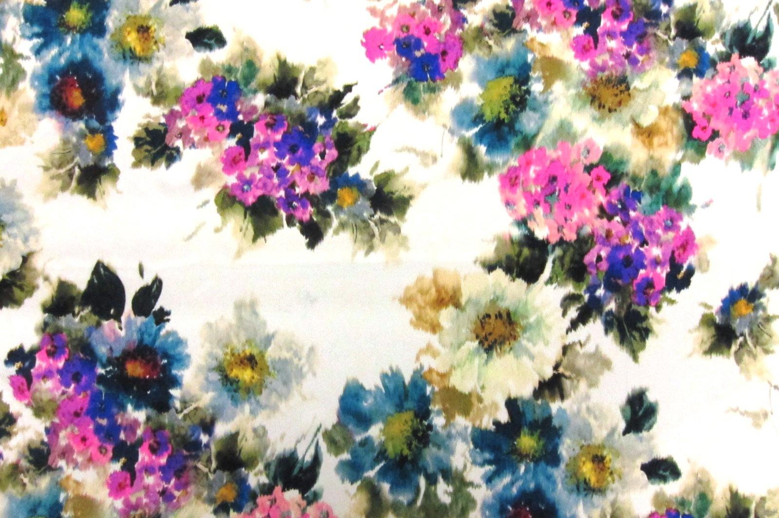 Printed Silk Charmeuse0