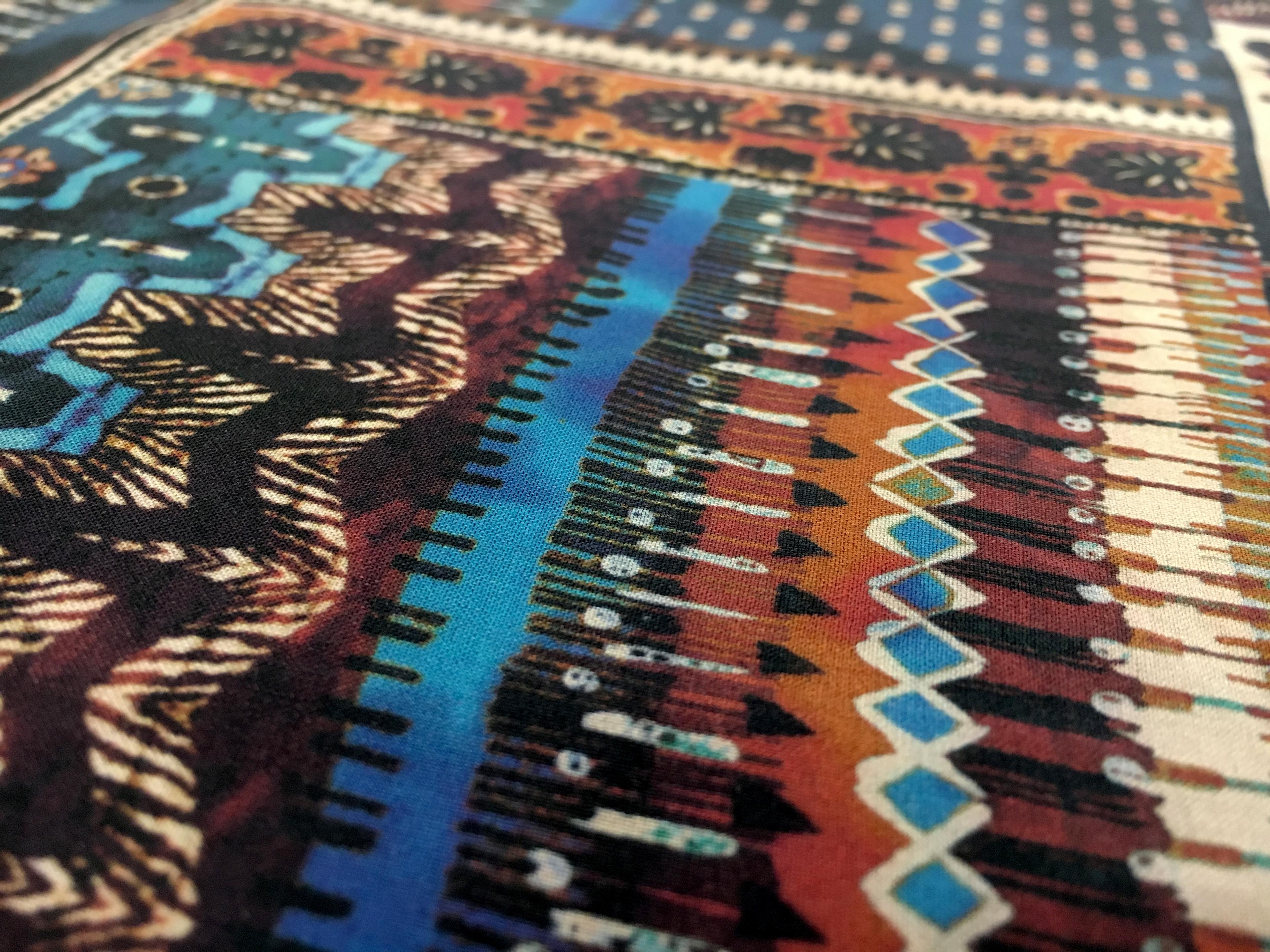 Printed Viscose with Mixed Tiled Patterns2