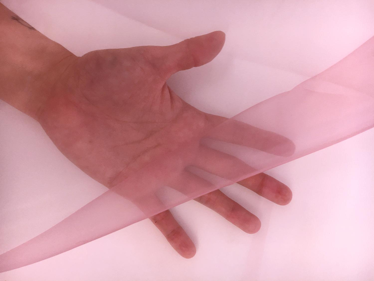 Japanese Polyester Extra Fine Organza in Dusty Rose1