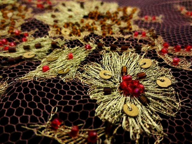 Beaded Metallic Chantilly Lace2