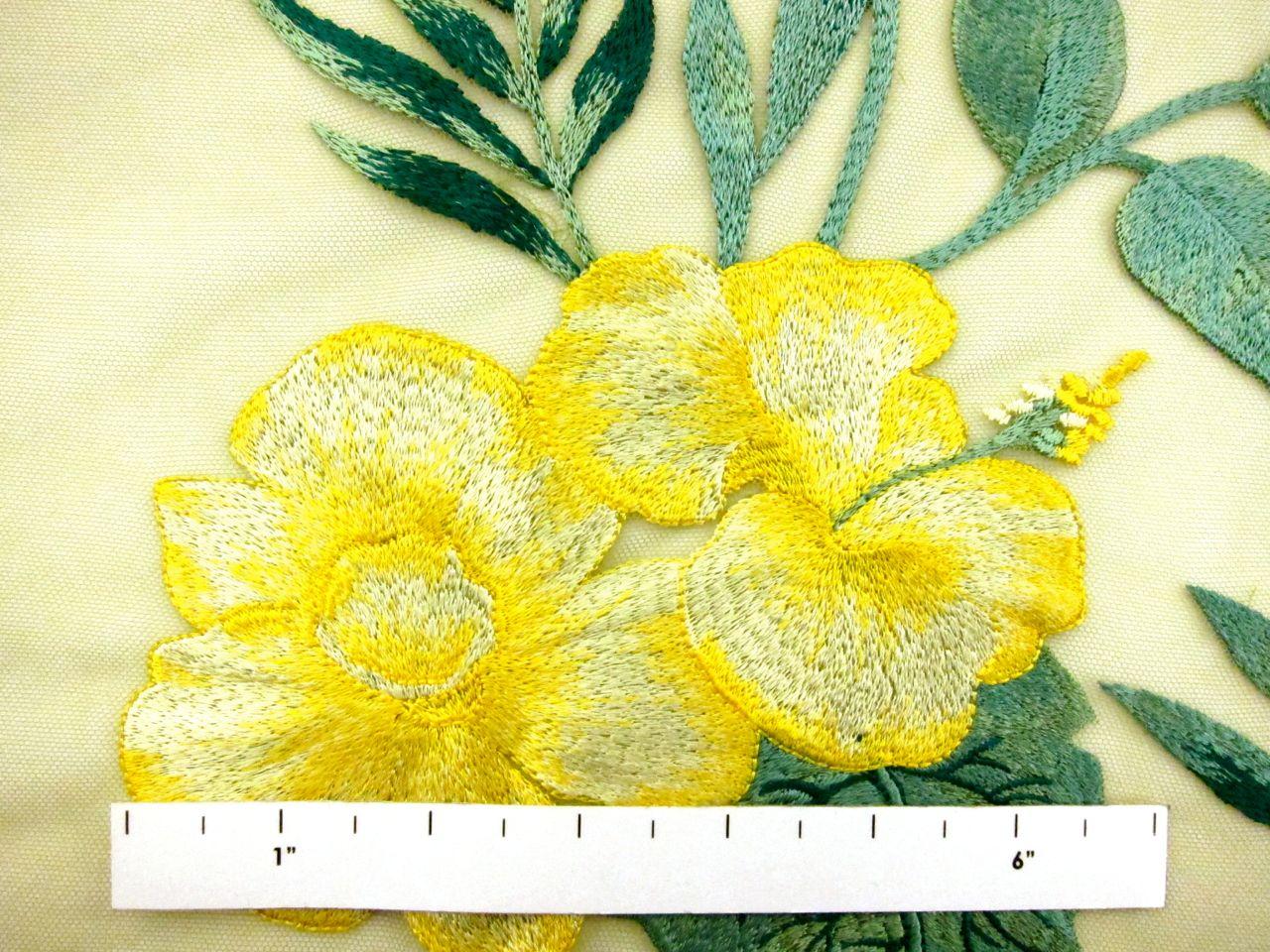 Embroidered Floral Border Illusion1