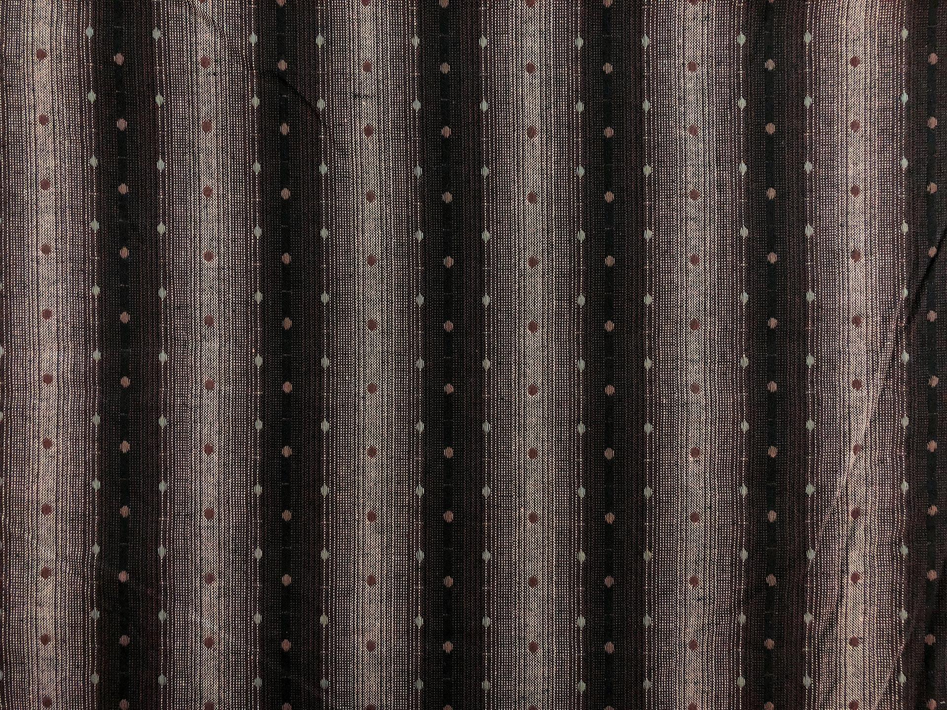 Brown Taupe Dots and Stripes Cotton Woven Novelty0