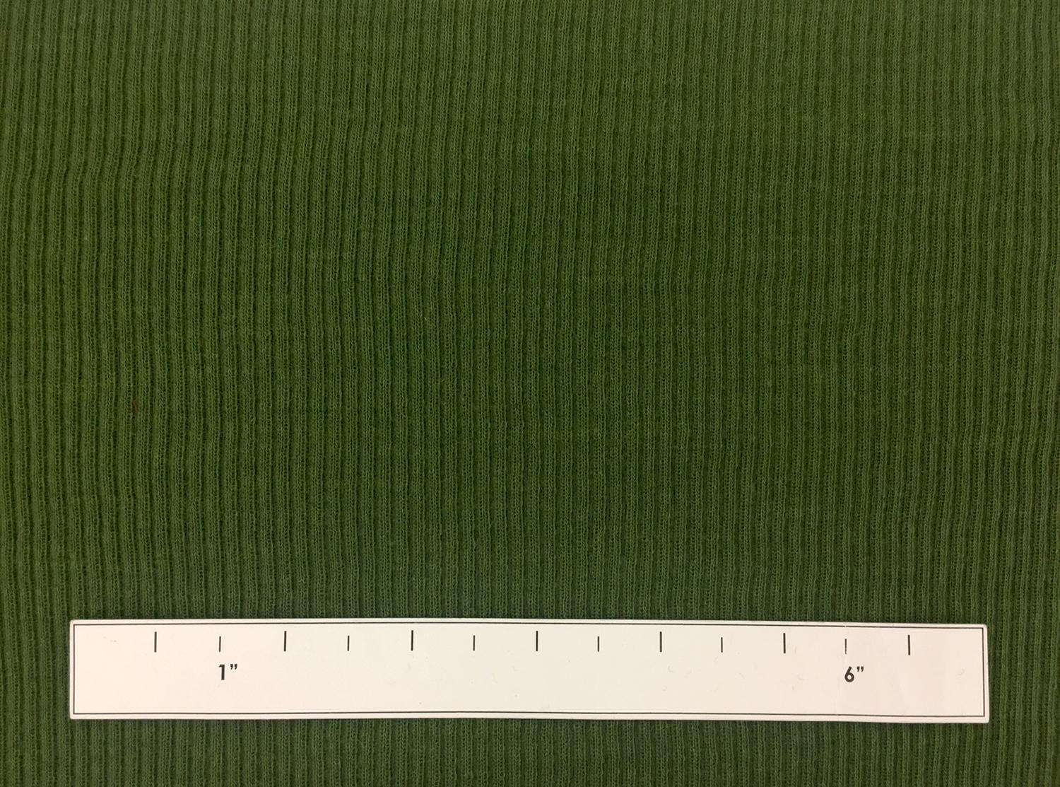 Virgin Wool Rib Knit in Moss1