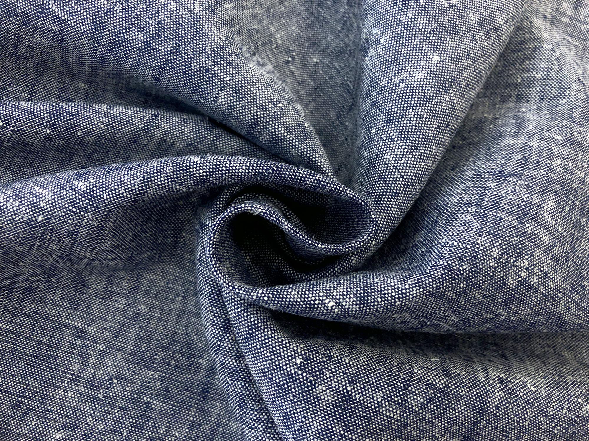 Washed Lightweight Linen Rayon Blend in Denim1