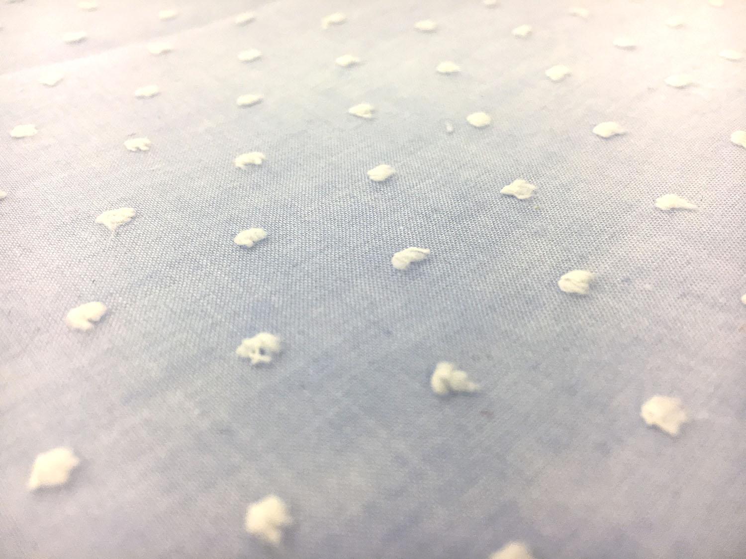 Cotton Poly Swiss Dot in Sky Blue0