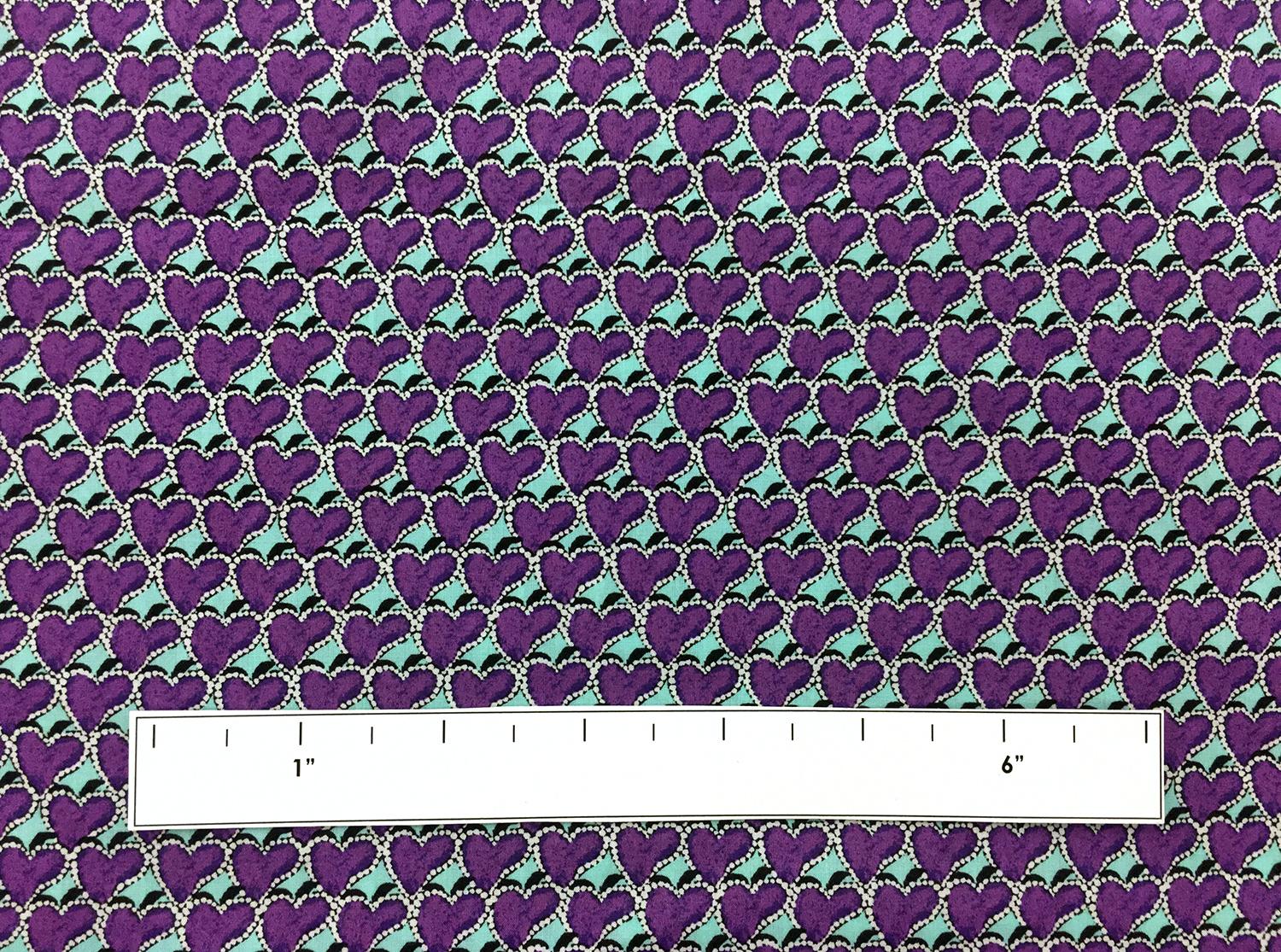 Liberty Of London Cotton Lawn Print with Hearts Repeat1