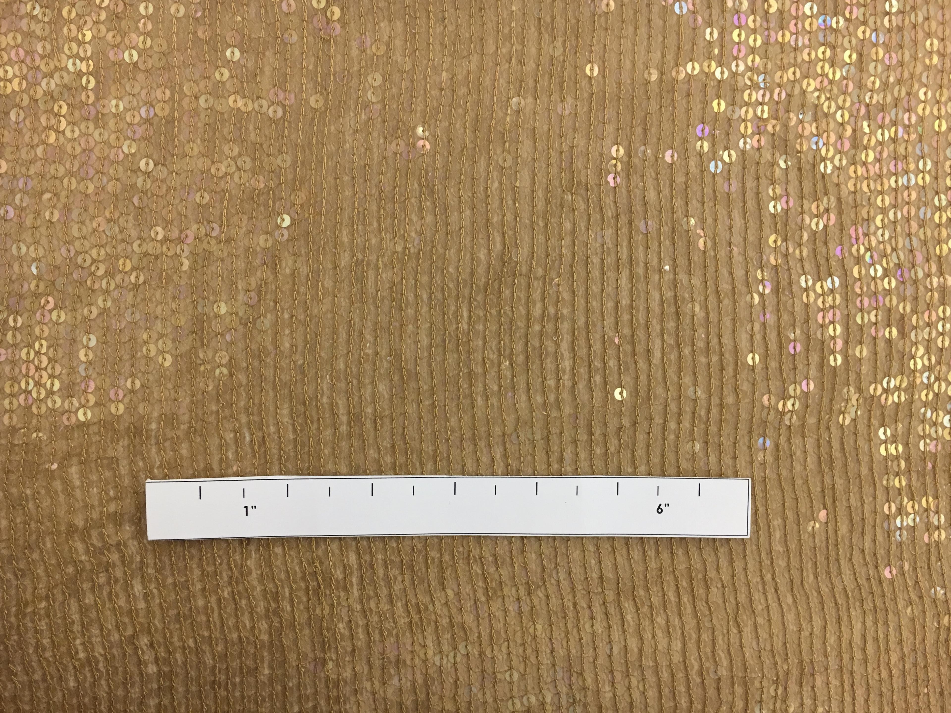 Opalescent Rows of Sequins on Silk Chiffon1