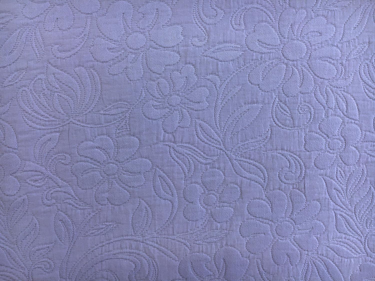 Italian Cotton Blend Floral Brocade in Lavender0