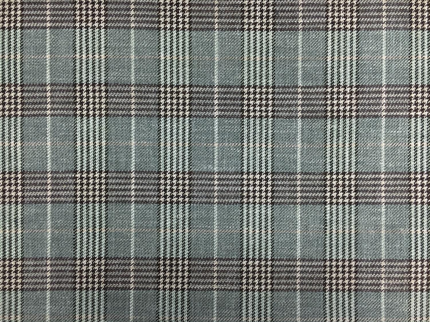 Italian Silk Linen Wool Blend Plaid in Sage0