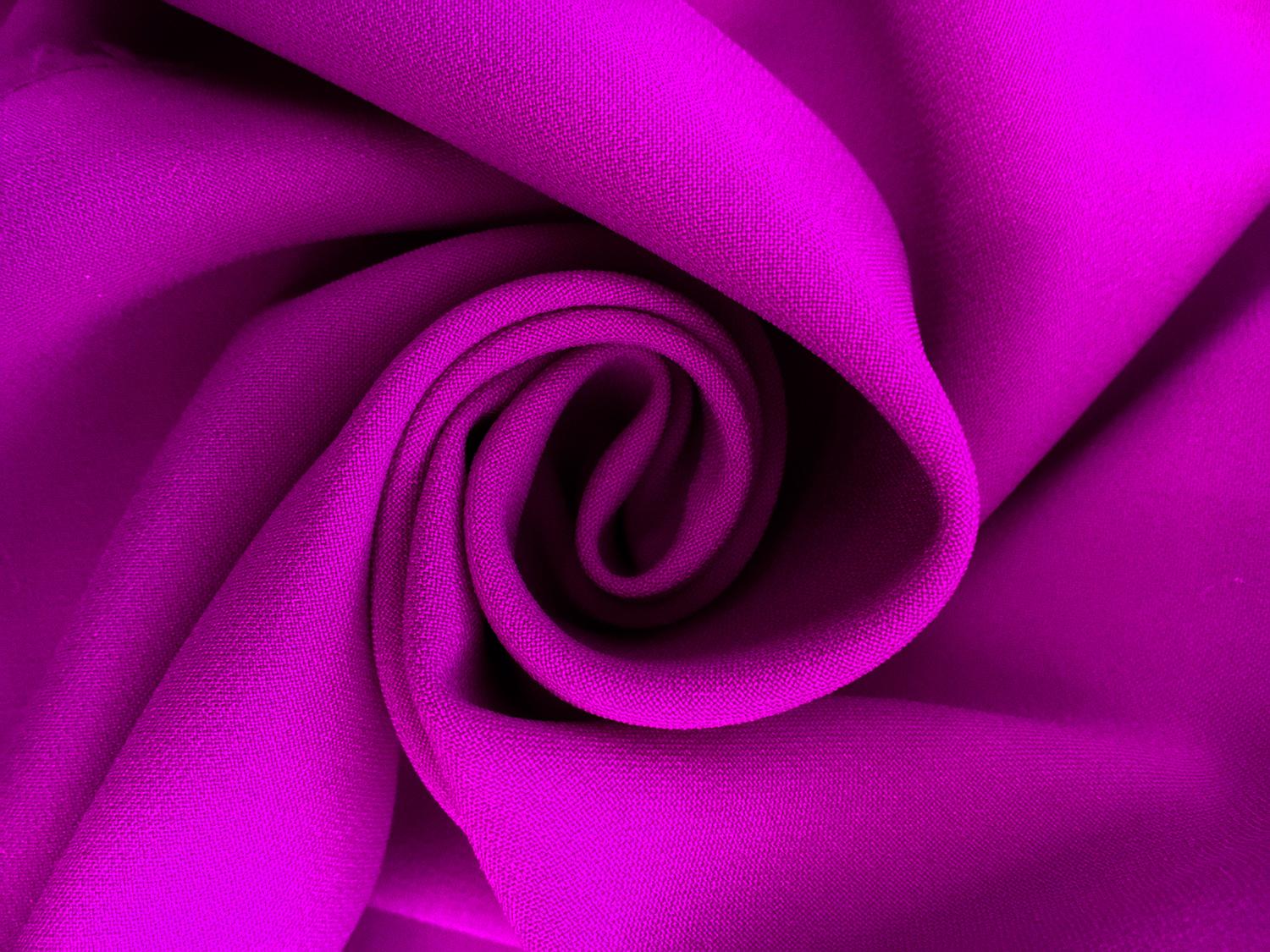 Polyester Stretch Crepe in Fuchsia0