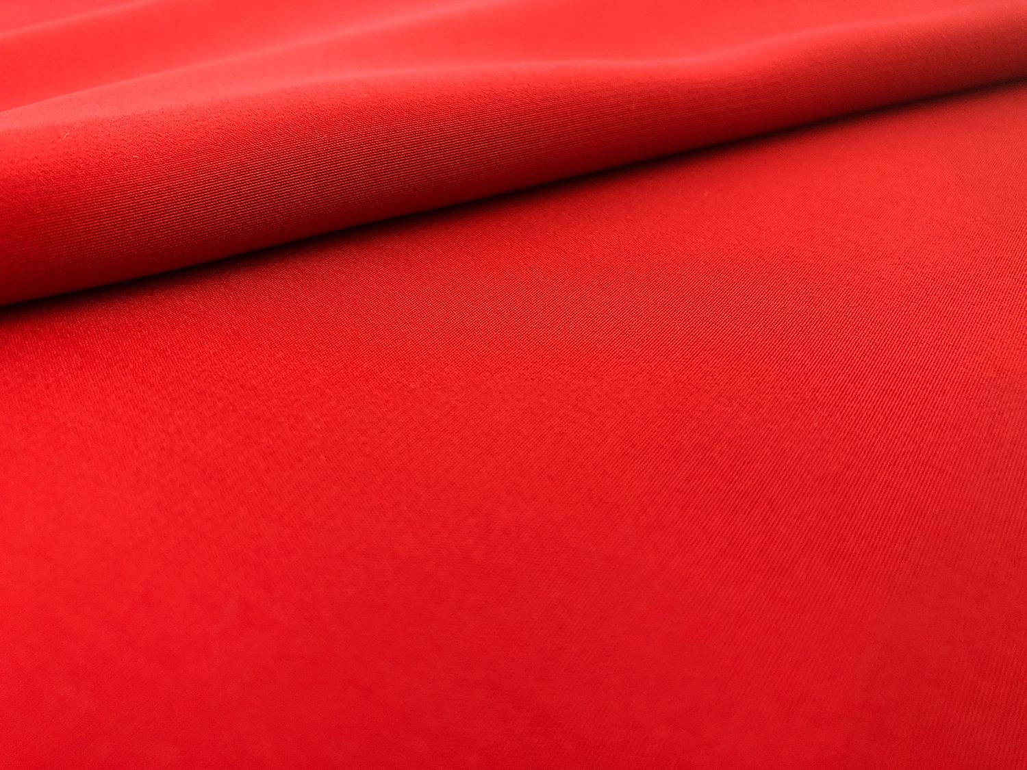Polyester Powder Crepe De Chine in Red0