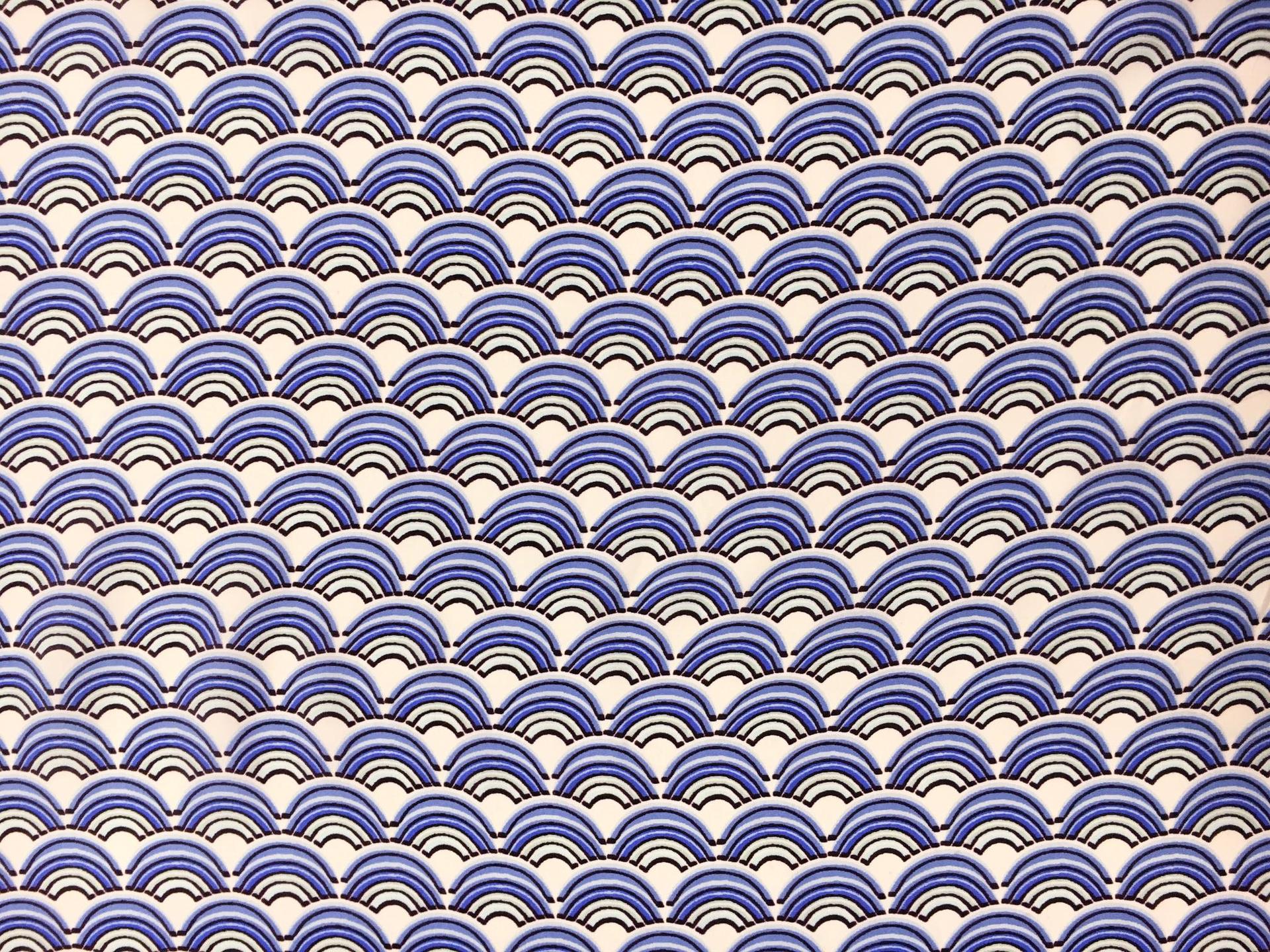 Printed Lightweight Silk Charmeuse with Repeated Geometric Patterns0