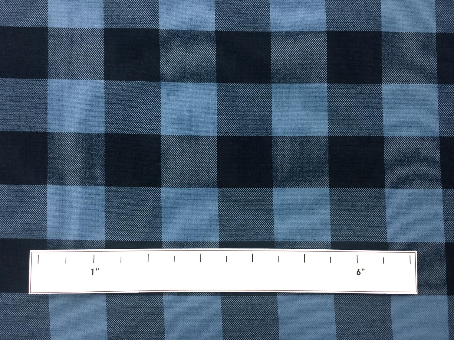 Carolina Cotton Gingham in Indigo1