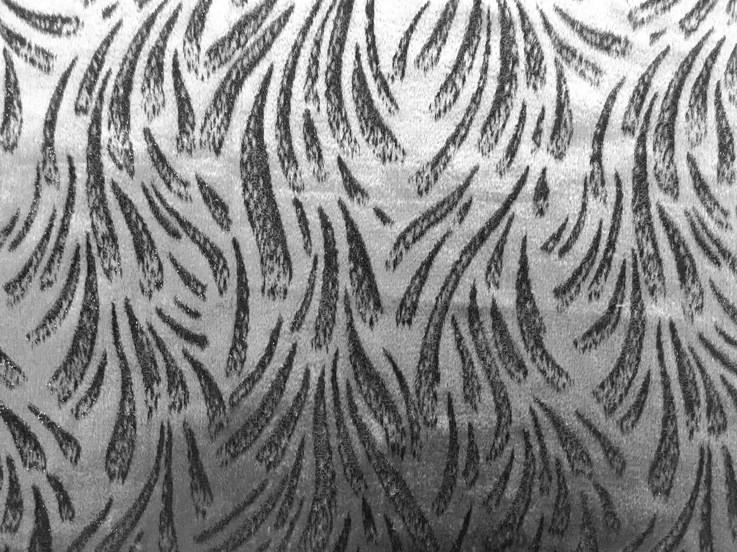 Silk Lurex Panne Velvet in Grey0