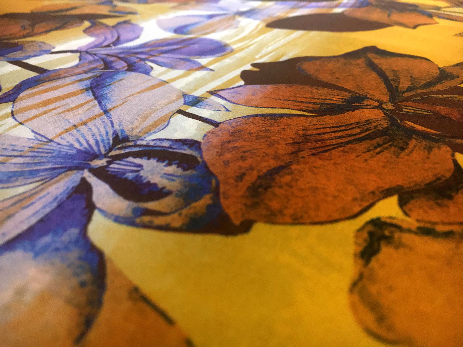 Ratti Italian Cotton Sateen Orchids Print2