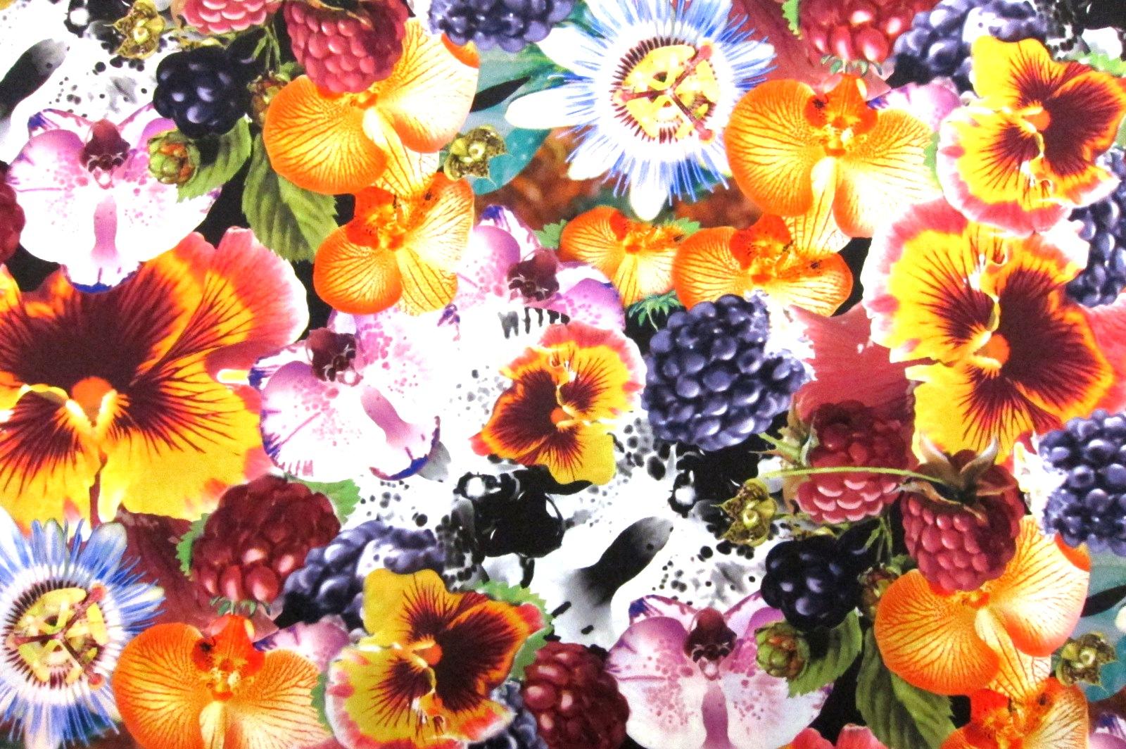 REDUCED Printed Silk Charmeuse0