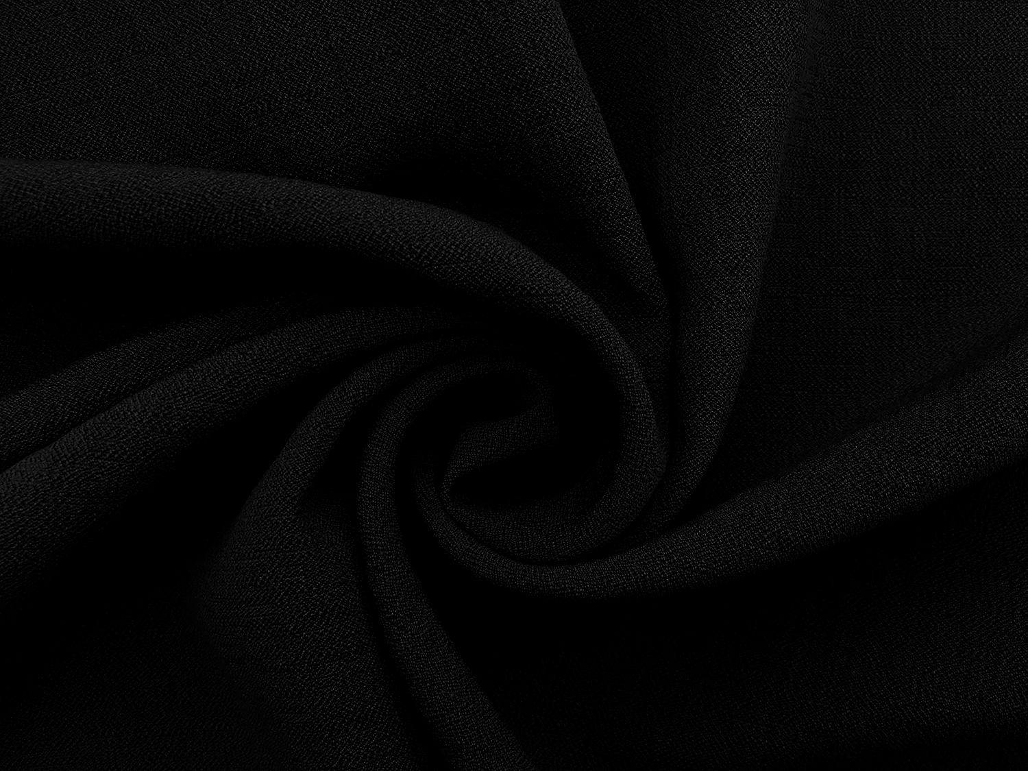 Rayon Nylon Crepe in Black 1