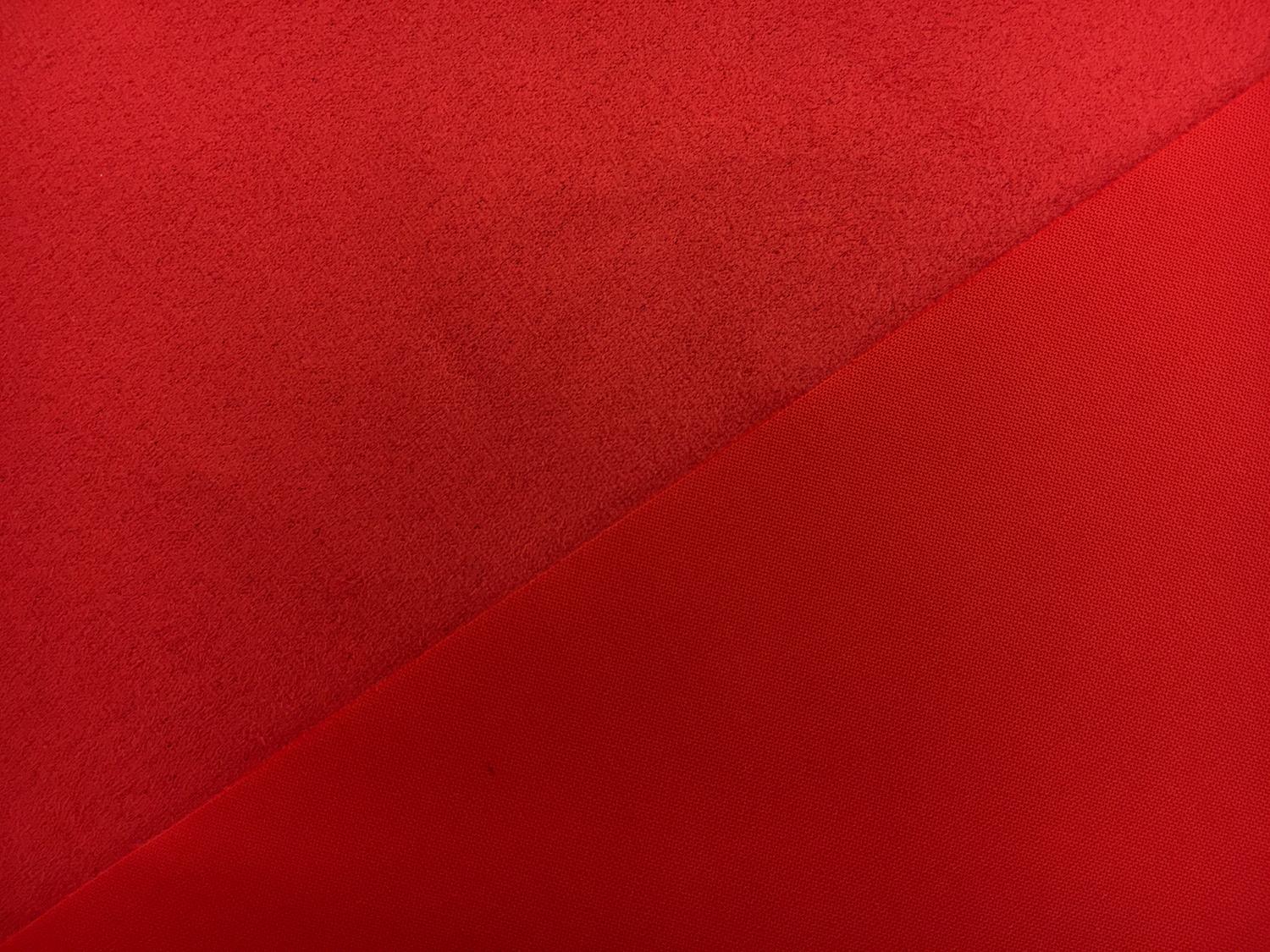 Stretch Suede with Scuba Backing in Red1
