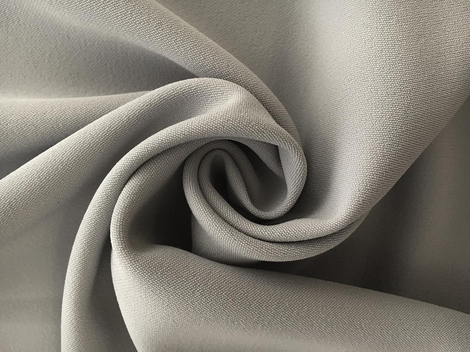 Polyester and Spandex Stretch Crepe in Light Grey0