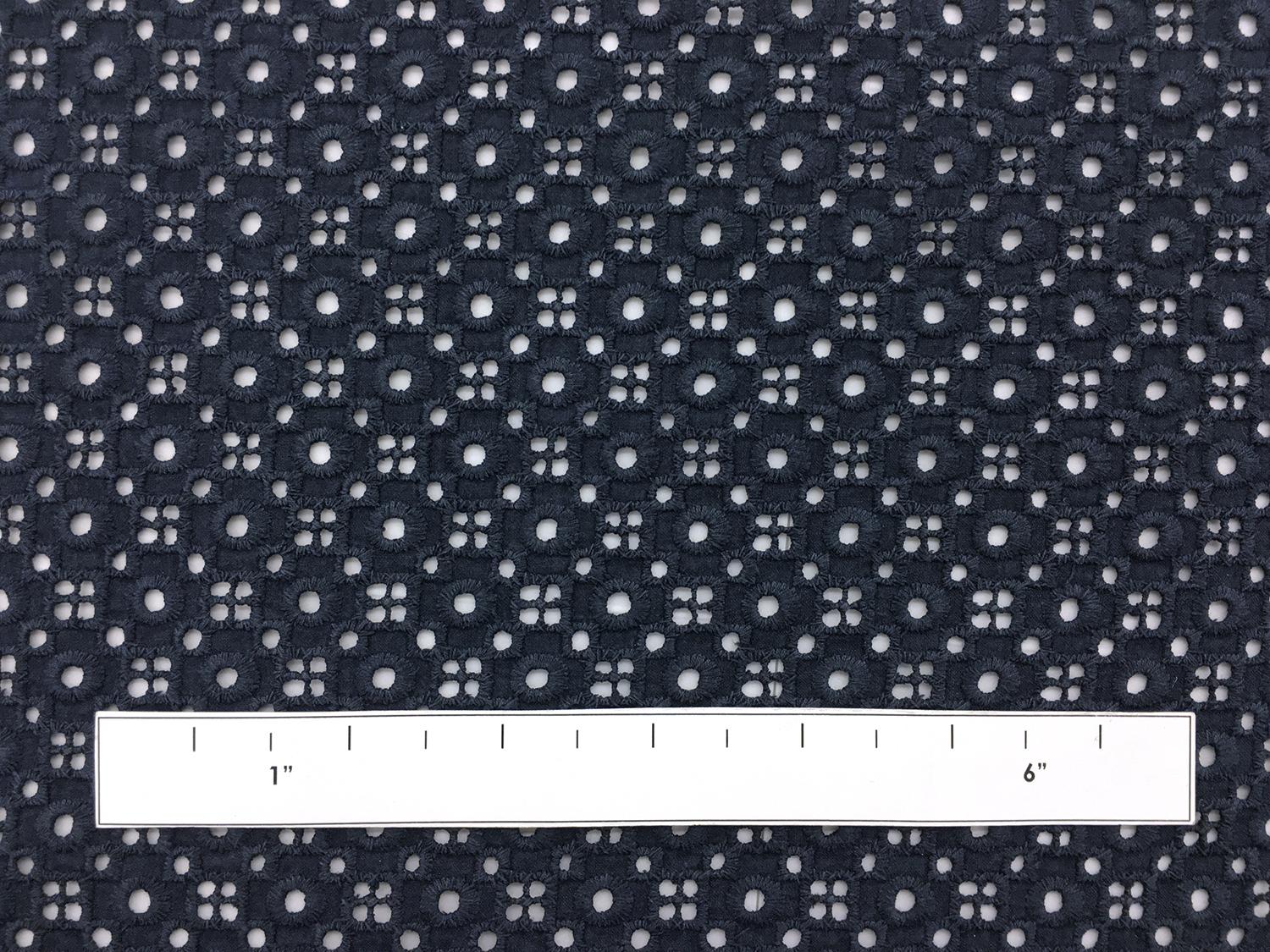 Cotton Eyelet in Midnight Navy1