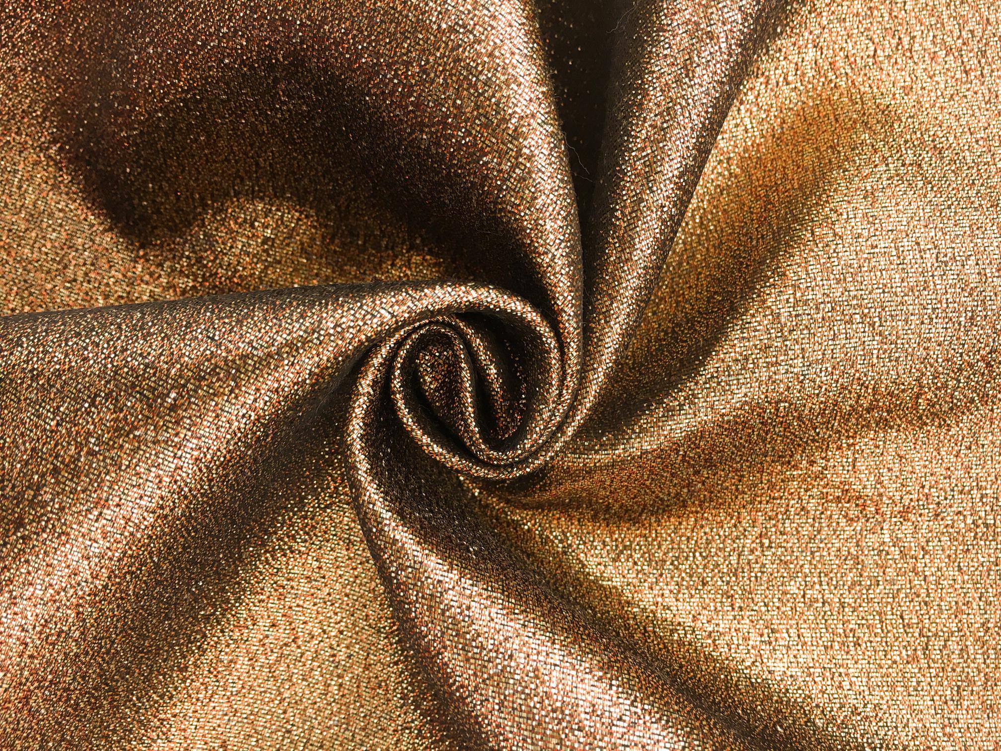 Polyester and Cotton Blend Lamé in Autumn0
