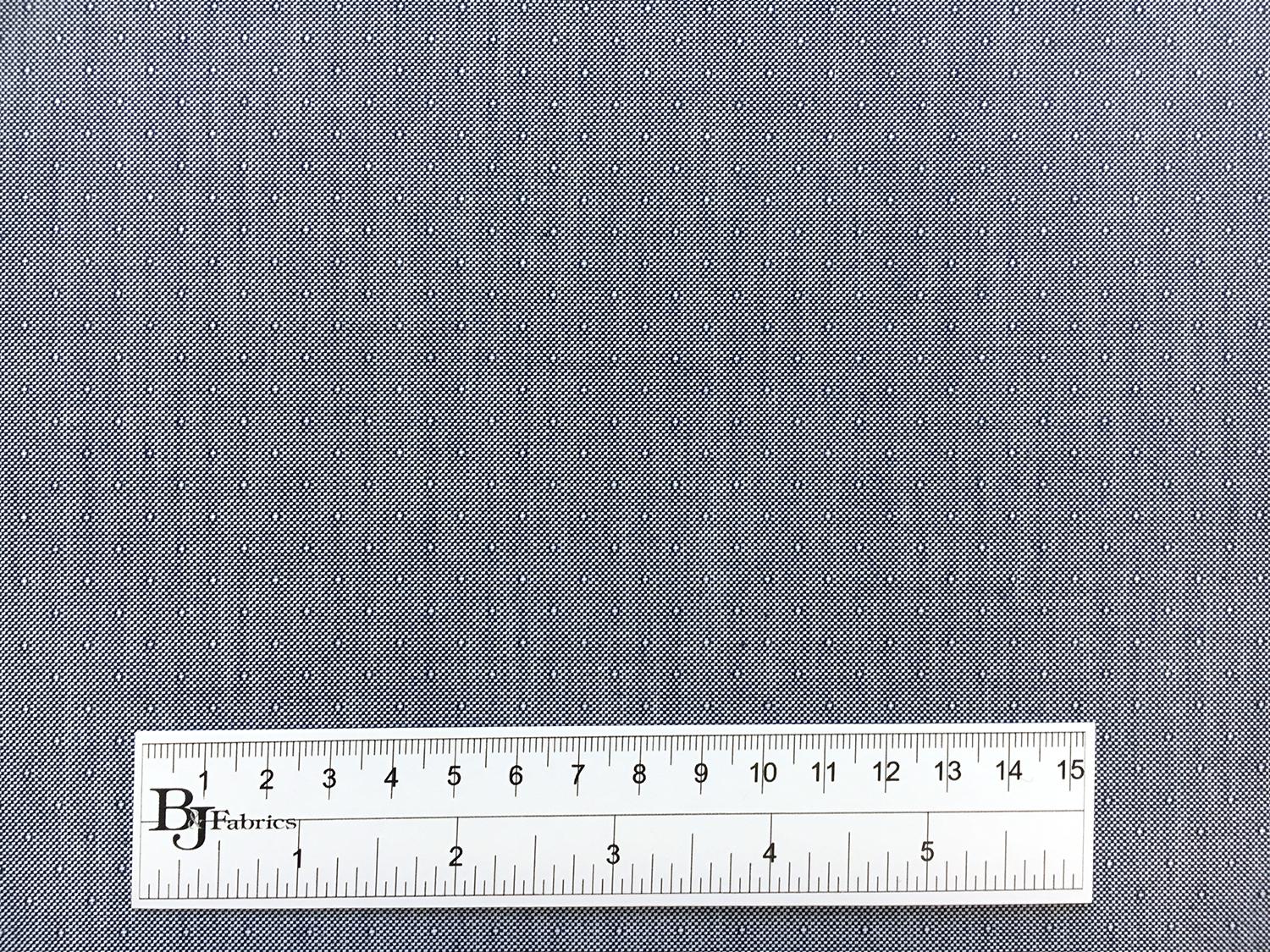 Cotton Oxford Dobby Shirting in Navy3