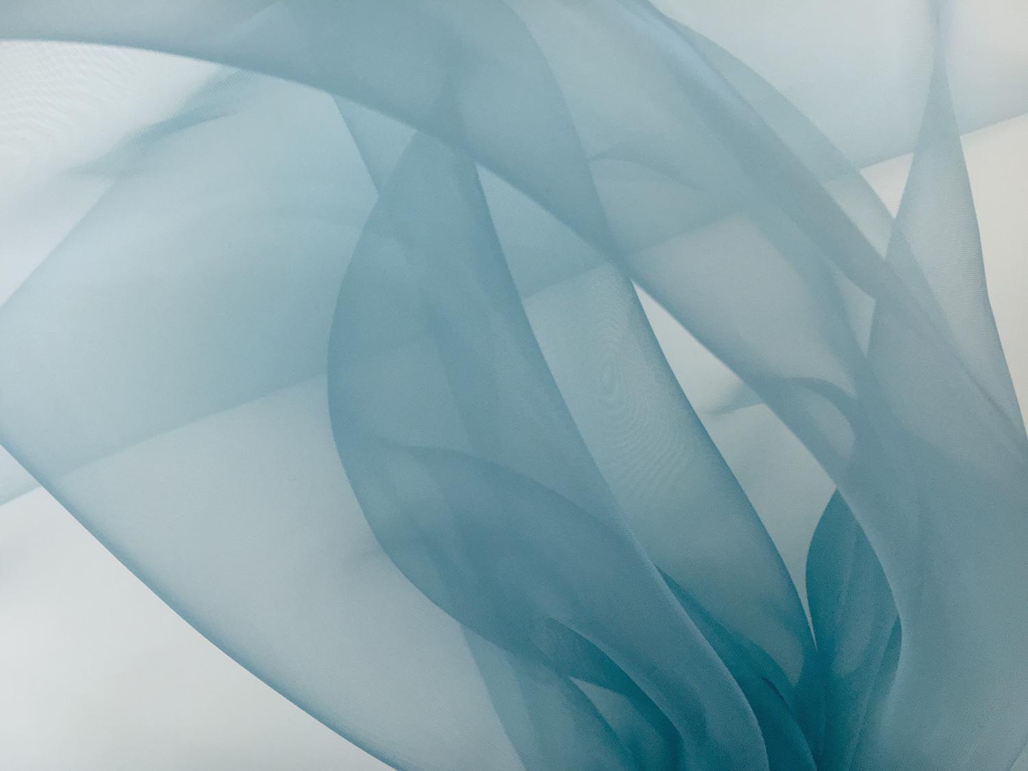 Japanese Polyester Extra Fine Organza in Powder Blue0