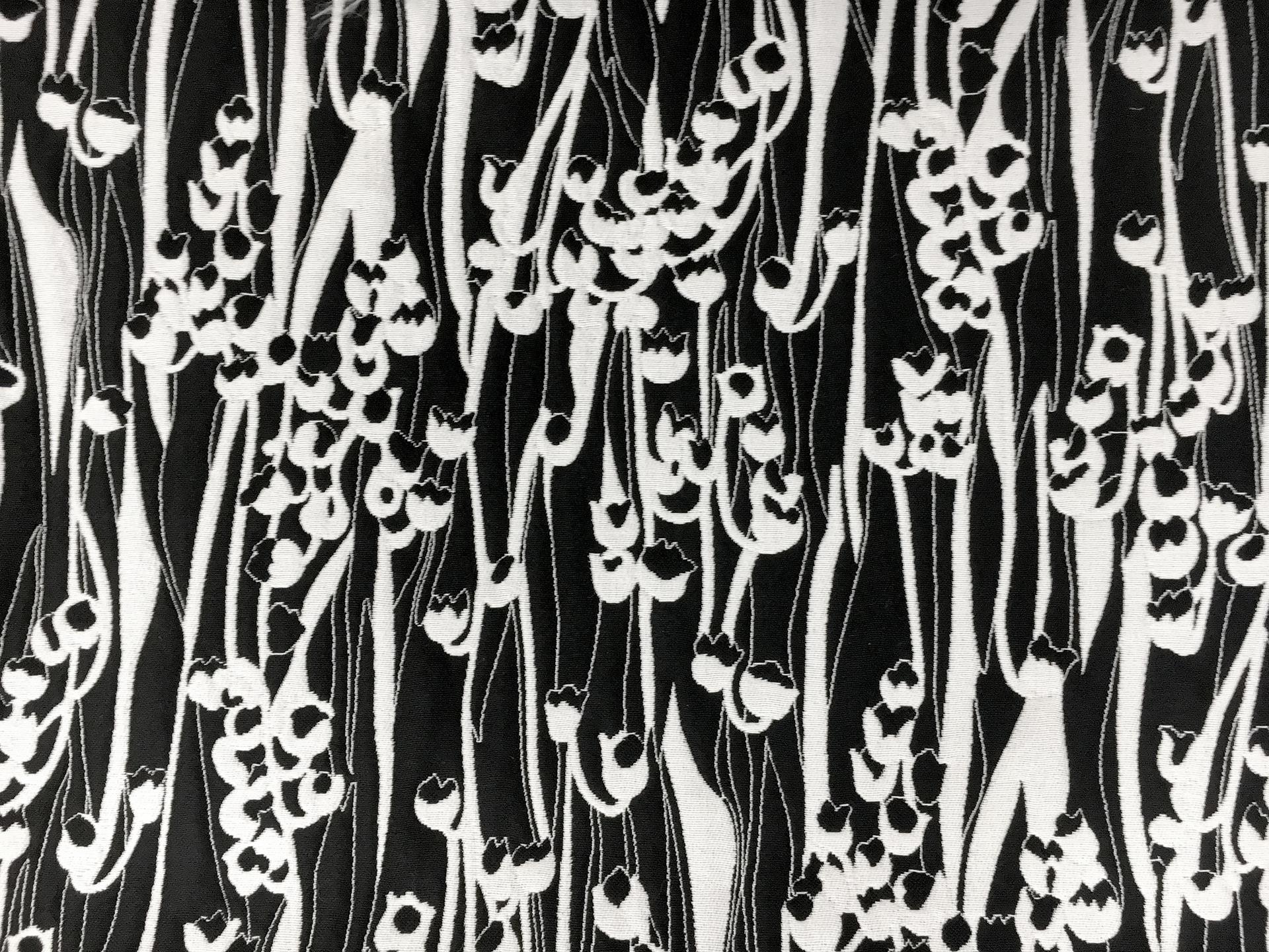 Polyester Nylon and Cotton Blend Brocade with Blossoms0