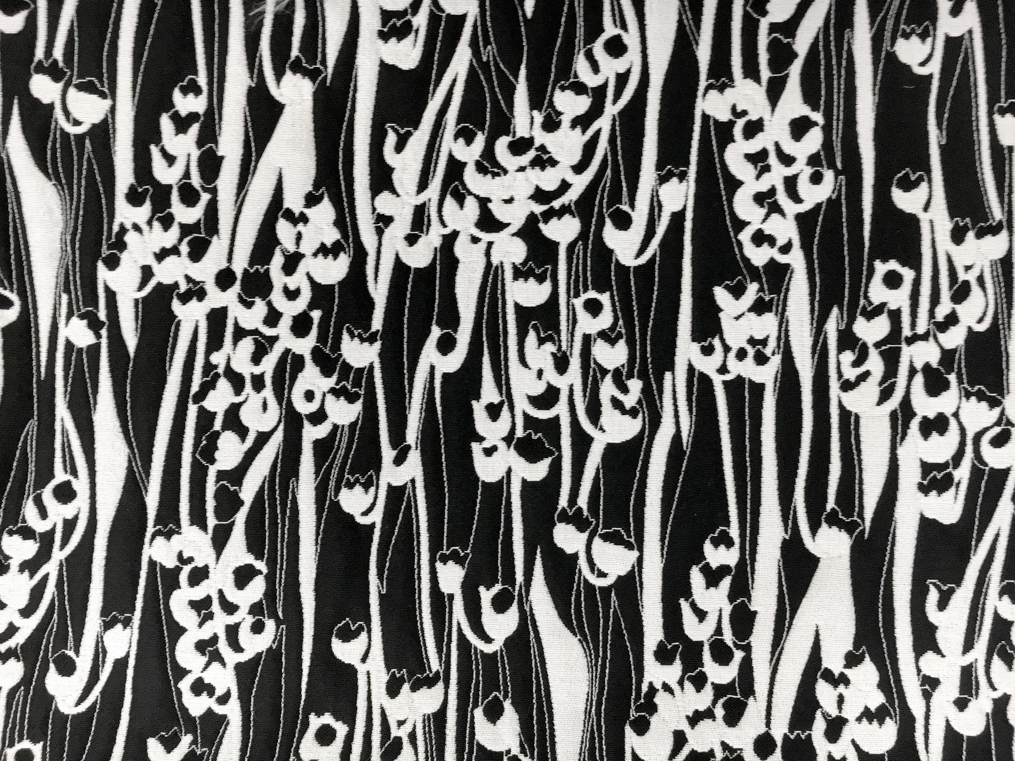 Polyester Nylon and Cotton Blend Brocade with Blossoms0