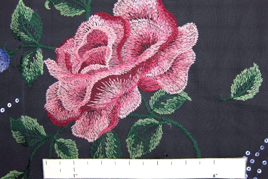 Sequins on Embroidered Illusion1